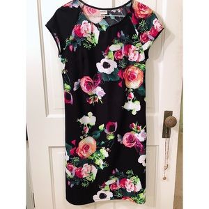 Black floral dress